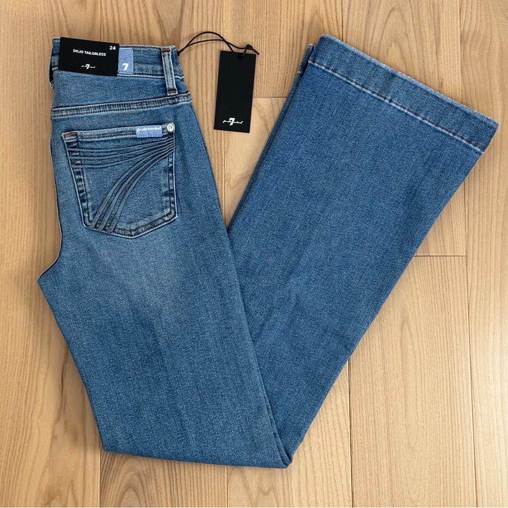 7 For All Mankind Women's Blue Flare Jeans